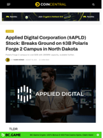Applied Digital Corporation ($APLD) Stock: Breaks Ground on $3B Polaris Forge 2 Campus in North Dakota
