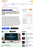 Qubic Loses $1.3 Million in Wallet Raid Before Network Halts