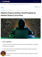 Makina Finance Suffers $4.2M Exploit as Hacker Drains Curve Pool