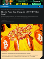 Bitcoin Pizza Day: Who paid 10,000 BTC for Pizza?