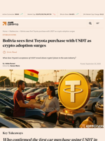 Bolivia sees first Toyota purchase with USDT as crypto adoption surges - AMBCrypto