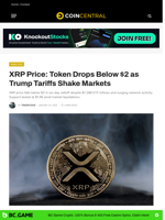 XRP Price: Token Drops Below $2 as Trump Tariffs Shake Markets - CoinCentral