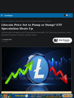 Litecoin Price Set to Pump or Dump? ETF Speculation Heats Up