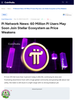 Pi Network News: 60 Million Pi Users May Soon Join Stellar Ecosystem as Price Weakens