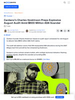 Charles Hoskinson to Debunk ADA Theft Claims in August Audit