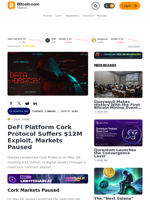 DeFi Platform Cork Protocol Suffers $12M Exploit, Markets Paused – Crypto News Bitcoin News
