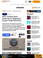 OCC Clarifies Bank Authority for Regulated Crypto Trade Execution – Regulation Bitcoin News