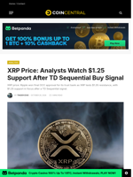 XRP Price: Analysts Watch $1.25 Support After TD Sequential Buy Signal - CoinCentral