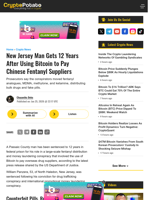 New Jersey Man Gets 12 Years After Using Bitcoin to Pay Chinese Fentanyl Suppliers