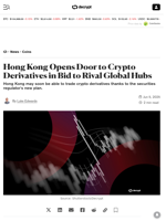 Hong Kong Opens Door to Crypto Derivatives in Bid to Rival Global Hubs - Decrypt