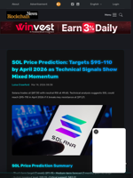 SOL Price Prediction: Targets $95-110 by April 2026 as
Technical Signals Show Mixed Momentum