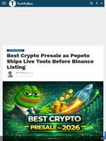 Best Crypto Presale as Pepeto Ships Live Tools Before Binance Listing - TechBullion