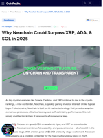 Why Nexchain Could Surpass XRP, ADA, & SOL in 2025