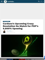 Cardano’s Upcoming Crazy Revelation No Match for PDP’s 9,800% Upswing - TechBullion