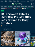 HYPE’s $11.9B Unlocks Show Why Presales Offer Safer Ground for Early Investors - Crypto Daily