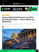Galaxy Digital CEO Predicts CLARITY Act Passes in May — Here's Where the Bill Stands - CoinCentral