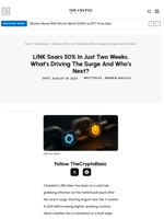 LINK Soars 50% In Just Two Weeks. What’s Driving The Surge And Who’s Next?