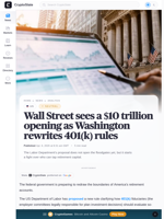 The Fight Over Your 401(k) Begins as Wall Street Eyes $10T Prize