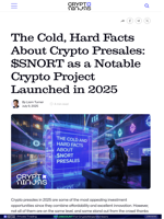 The Cold, Hard Facts About Crypto Presales: $SNORT as a Notable Crypto Project Launched in 2025