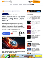 XRP Drops Hard as Key Zone Breaks During Broad Crypto Sell-Off – Markets and Prices Bitcoin News