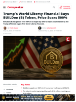 Trump-Linked Fund Pumps BUILDon 500%