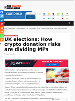 UK elections: How crypto donation risks are dividing MPs - The Crypto News Wire