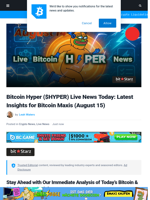 Live Bitcoin Hyper Updates Today: Bitcoin Prediction Today as Coinbase Buys Deribit in Big Move, US Inflation Rises and Bulls Remain Steady, and More...