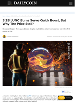 3.2B LUNC Burns Serve Quick Boost, But Why The Price Stall? - DailyCoin