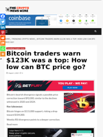 Bitcoin traders warn $123K was a top: How low can BTC price go? - The Crypto News Wire