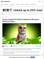Trump Jr.-Backed Firm Fuels Dogecoin Mining Boom