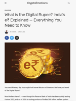 What is the Digital Rupee? India's e₹ Explained — Everything You Need to Know