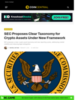 SEC Proposes Clear Taxonomy for Crypto Assets Under New Framework - CoinCentral