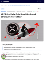 XRP Price Rally Outshines Bitcoin and Ethereum: Here’s How 