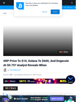 XRP Price To $10, Solana To $600, And Dogecoin At $0.75? Analyst Reveals When | Bitcoinist.com