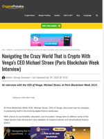 Navigating the Crazy World That is Crypto With Venga's CEO Michael Stroev (Paris Blockchain Week Interview)