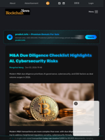 M&A Due Diligence Checklist Highlights AI, Cybersecurity Risks - Blockchain.News