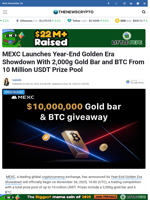 MEXC Launches Year-End Golden Era Showdown With 2,000g Gold Bar and BTC From 10 Million USDT Prize Pool