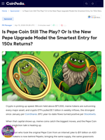Is Pepe Coin Still The Play? Or Is the New Pepe Upgrade Model the Smartest Entry for 150x Returns?