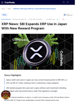 XRP News: SBI Expands XRP Use in Japan With New Reward Program | Coinpedia