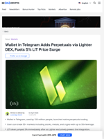 Telegram Just Became a Derivatives Exchange In New Lighter Deal