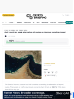 Gulf countries seek alternative oil routes as Hormuz remains closed