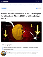Bitcoin Volatility Squeeze: Is BTC Gearing Up for a Breakout Above $112K or a Drop Below $100K?