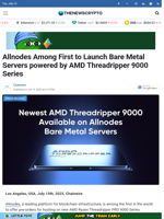 Allnodes Among First to Launch Bare Metal Servers powered by AMD Threadripper 9000 Series - TheNewsCrypto