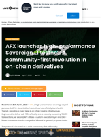 AFX launches high-performance Sovereign L1 testnet: A community-first revolution in on-chain derivatives | Live Bitcoin News