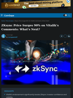 ZKsync Price Surges 90% on Vitalik’s Comments: What’s Next?