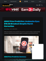 AVAX Price Prediction: Avalanche Eyes $10.50 Breakout Despite March Correction - Blockchain.News