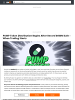 PUMP Token Distribution Begins After Record $600M Sale - When Trading Starts - Brave New Coin