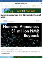 Numerai Announces $1M Strategic Buyback of NMR - TheNewsCrypto