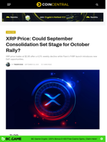 XRP Price: Could September Consolidation Set Stage for October Rally? - CoinCentral