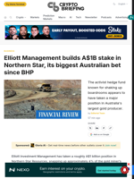 Elliott Management builds A$1B stake in Northern Star, its biggest Australian bet since BHP